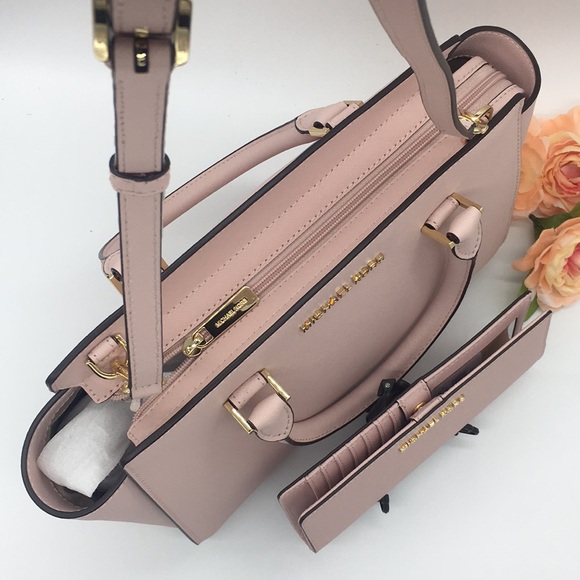 MICHAEL KORS SELMA MD TZ SATCHEL & SLIM WALLET SET - Picture 7 of 8